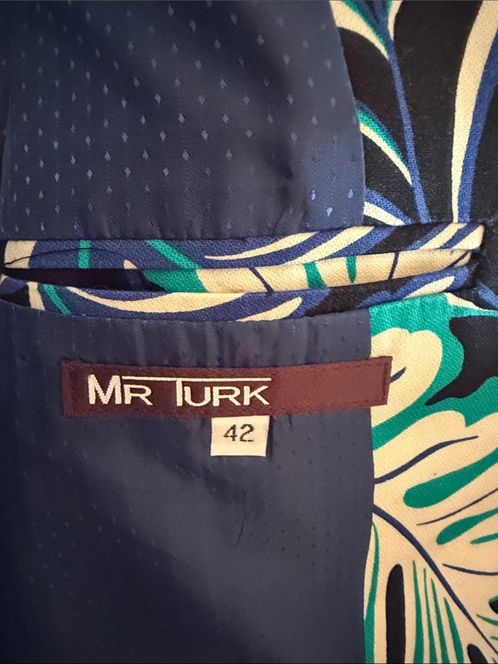 Men's Floral Sport Blazer in Blue & Teal